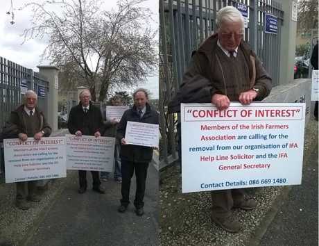 Click on image to see full-sized version farmers protest against foxhunting and harrasment by hunts