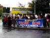 SIPTU banner at protest leading up to threatened strike