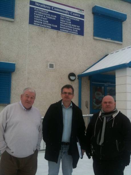 Click on image to see full-sized version Michael Kelly, Martin O'Rourke, Cllr Martin McColgan