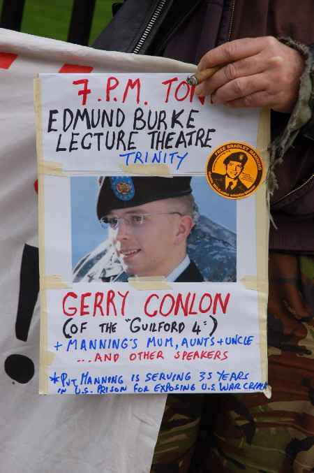 Click on image to see full-sized version On the streets promoting Trinity College meeting