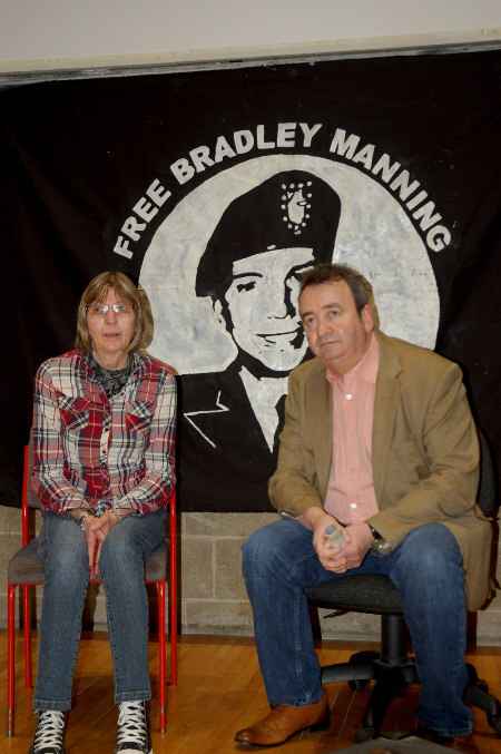 Click on image to see full-sized version Chelsea Manning's Mum Susan meets Gerry Conlon of the Guildford Four