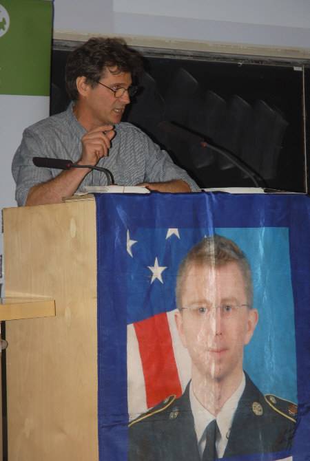 Click on image to see full-sized version Carmen Trotta speaks at Trinity College
