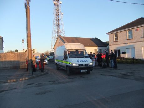 Click on image to see full-sized version Leaving castlebar Garda barracks