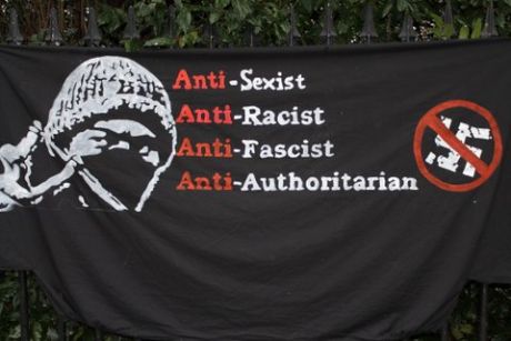 Click on image to see full-sized version Hooligan antifa banner