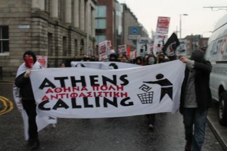Click on image to see full-sized version Marching from Stephens Green 1
