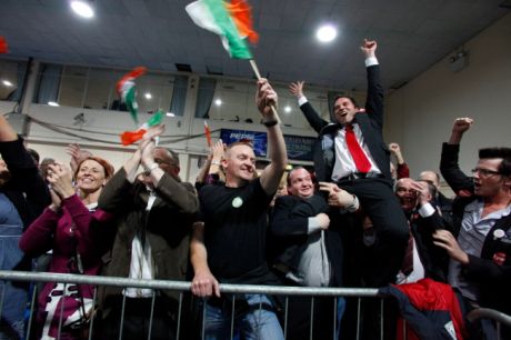 Click on image to see full-sized version Sinn Féin and Labour victories side by side