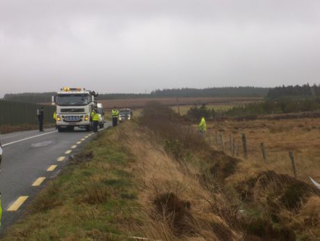 Trucks stopped up