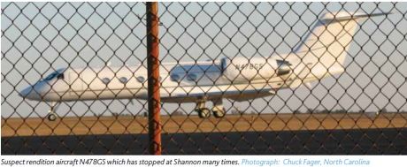 Click on image to see full-sized version Image of suspect rendition aircraft frequently used for renditioning innocents to Guantánamo . A lawsuit filing in 2004 showed that White House knew the vasy majority of Guantánamo inmates were completely innoncent
