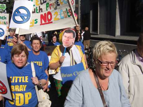 Click on image to see full-sized version Bray protesters
