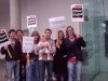 Eye Cinema strikers and youthful supporter